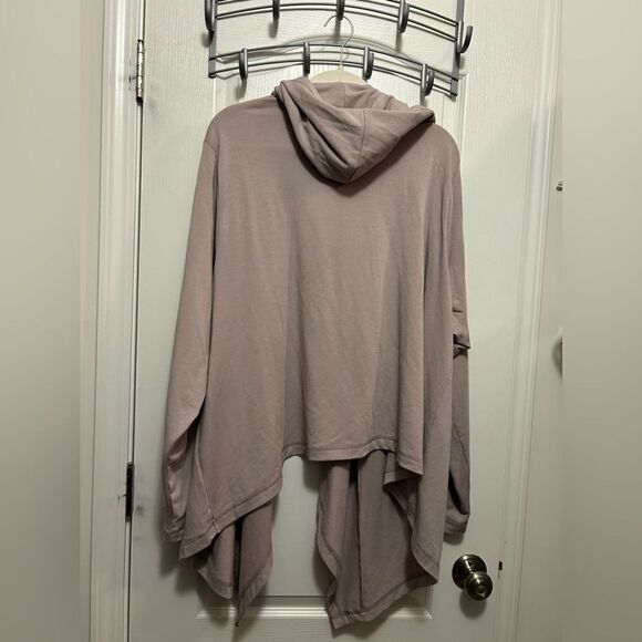 Torrid Hooded Cardigan Drape Sweater active top EUC lilac purple 5X plus size - Picture 14 of 15